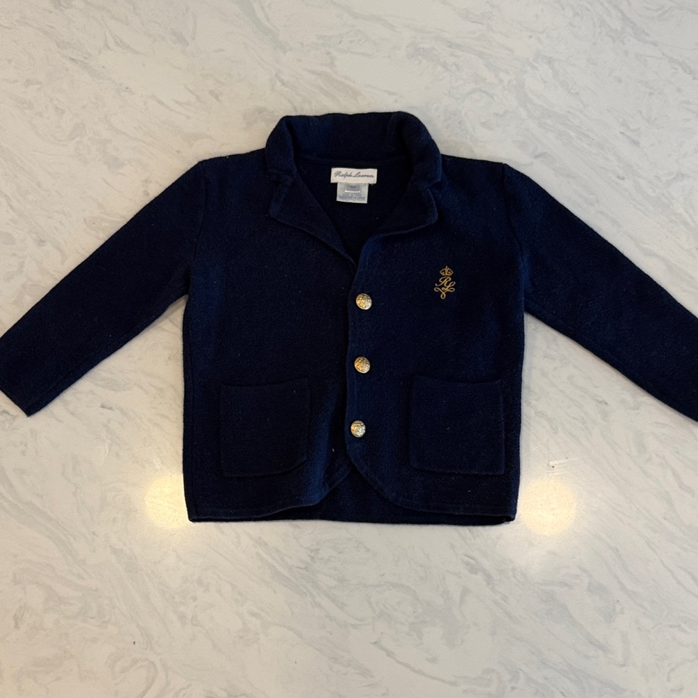 Ralph Lauren Kids Blazer in Deep Blue with Gold Accents